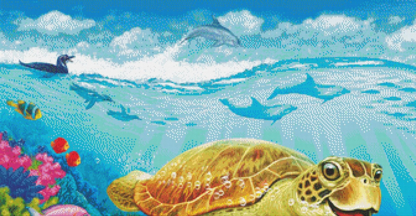 Ocean Reef 55109 (Max Size/Color) counted cross stitch pattern by Cobble Hill Puzzle Company/Ansada Art Licensing Group,LLC