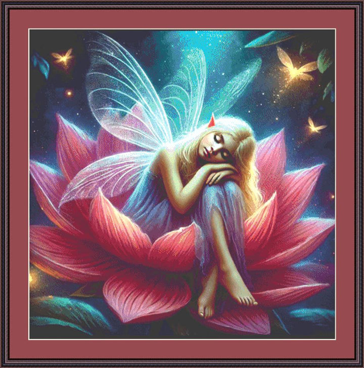 The Fairy's Sleep counted cross stitch pattern by Eder Jose Rosa