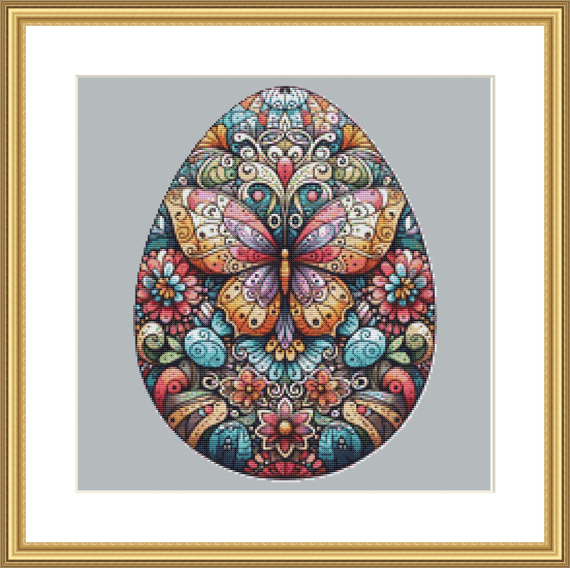 Easter Egg Mandala 2 counted cross stitch pattern by ©Adobe Ext License