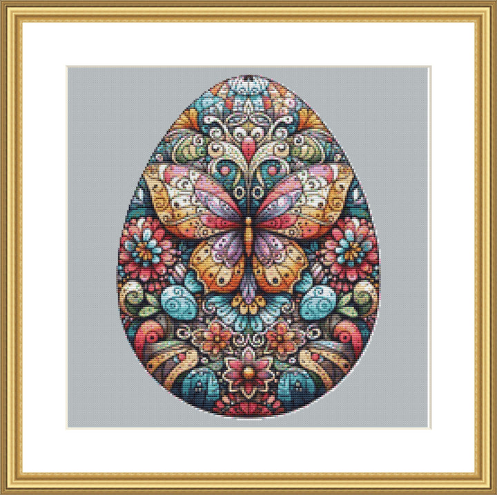 Easter Egg Mandala 2 counted cross stitch pattern by ©Adobe Ext License