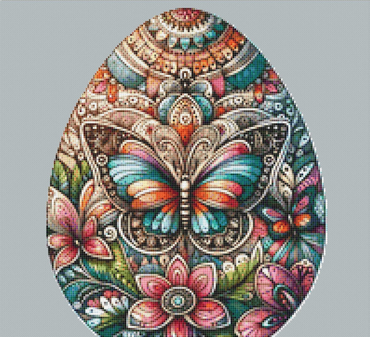 Easter Egg Mandala 3 counted cross stitch pattern by ©Adobe Ext License