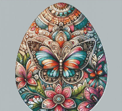 Easter Egg Mandala 3 counted cross stitch pattern by ©Adobe Ext License