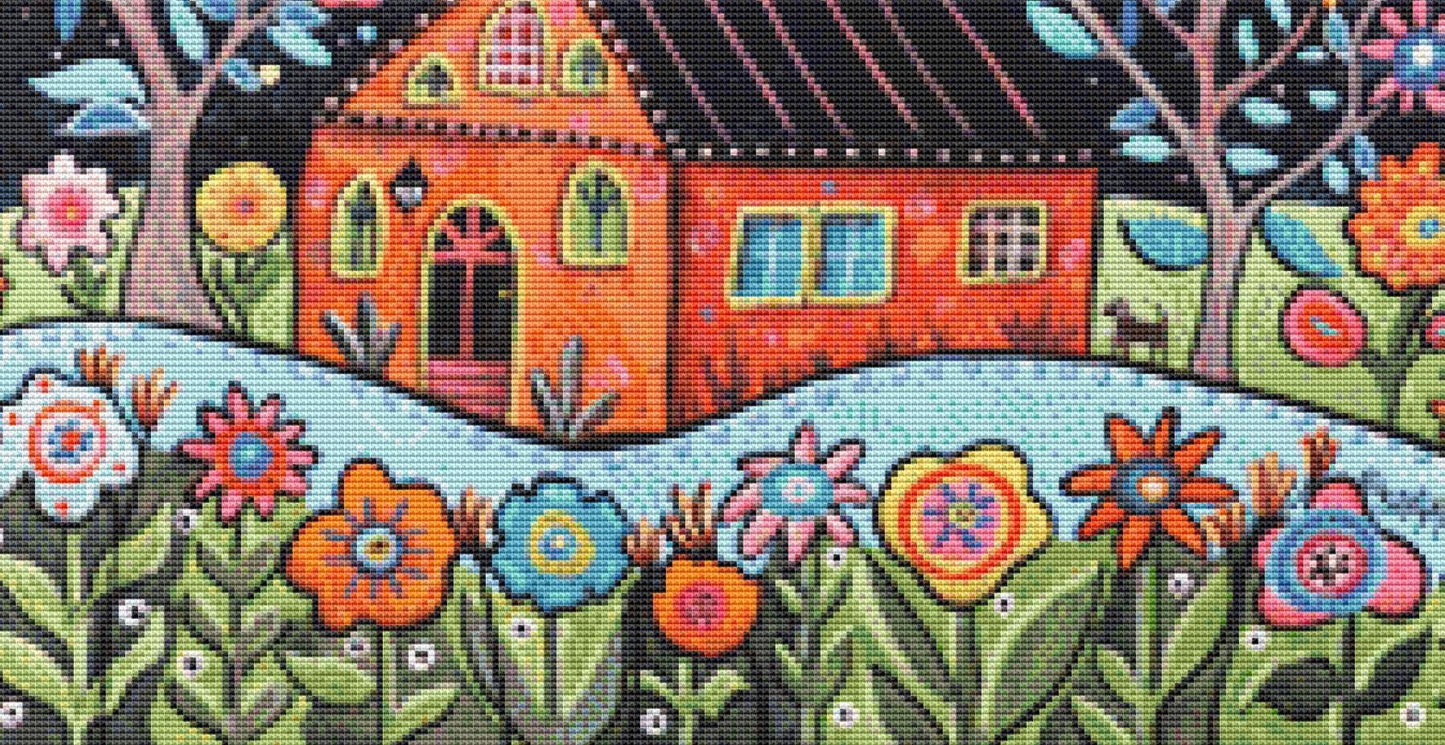 Big Moon (Small) counted cross stitch pattern by Karla Gerard