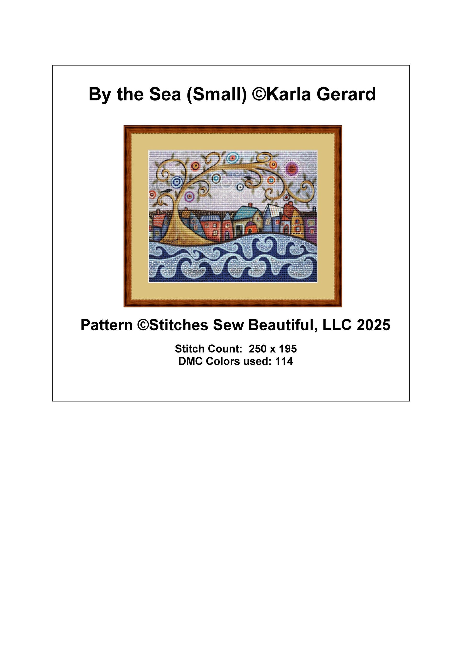 By the Sea (Small) counted cross stitch pattern by Karla Gerard