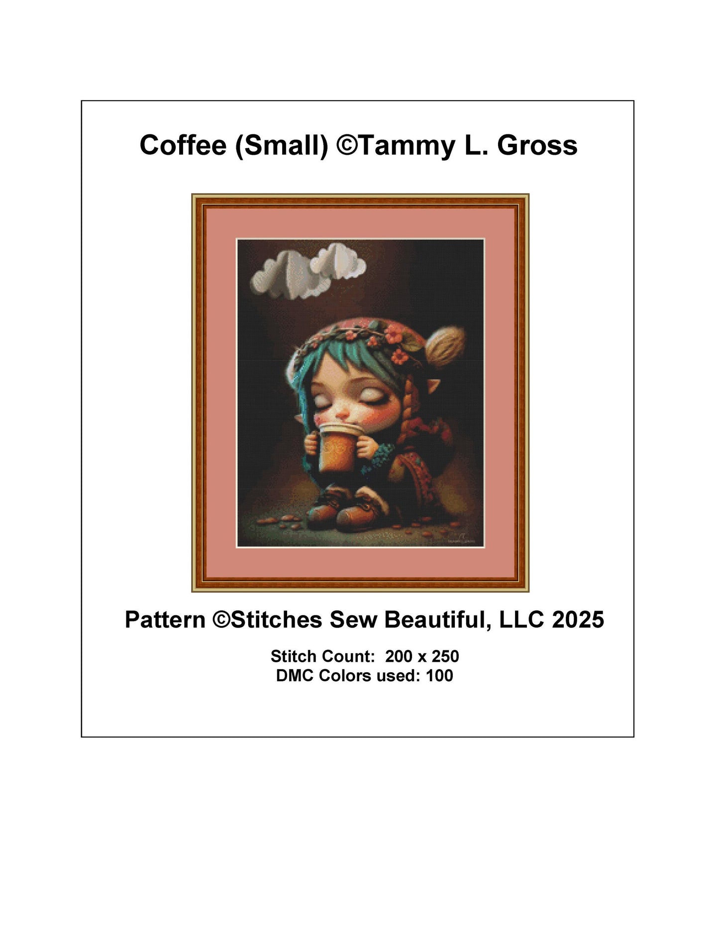 Coffee (Small) counted cross stitch pattern by Tammy L. Gross