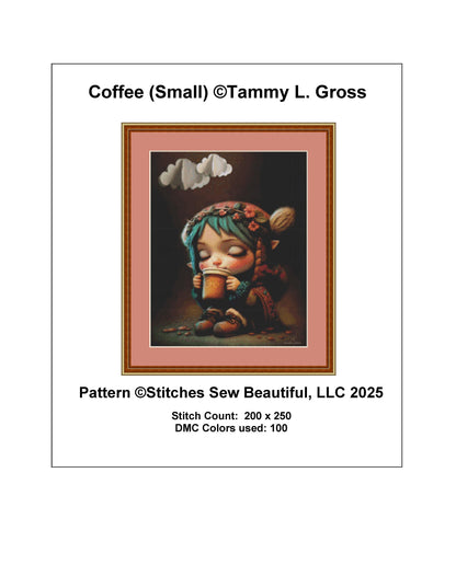 Coffee (Small) counted cross stitch pattern by Tammy L. Gross
