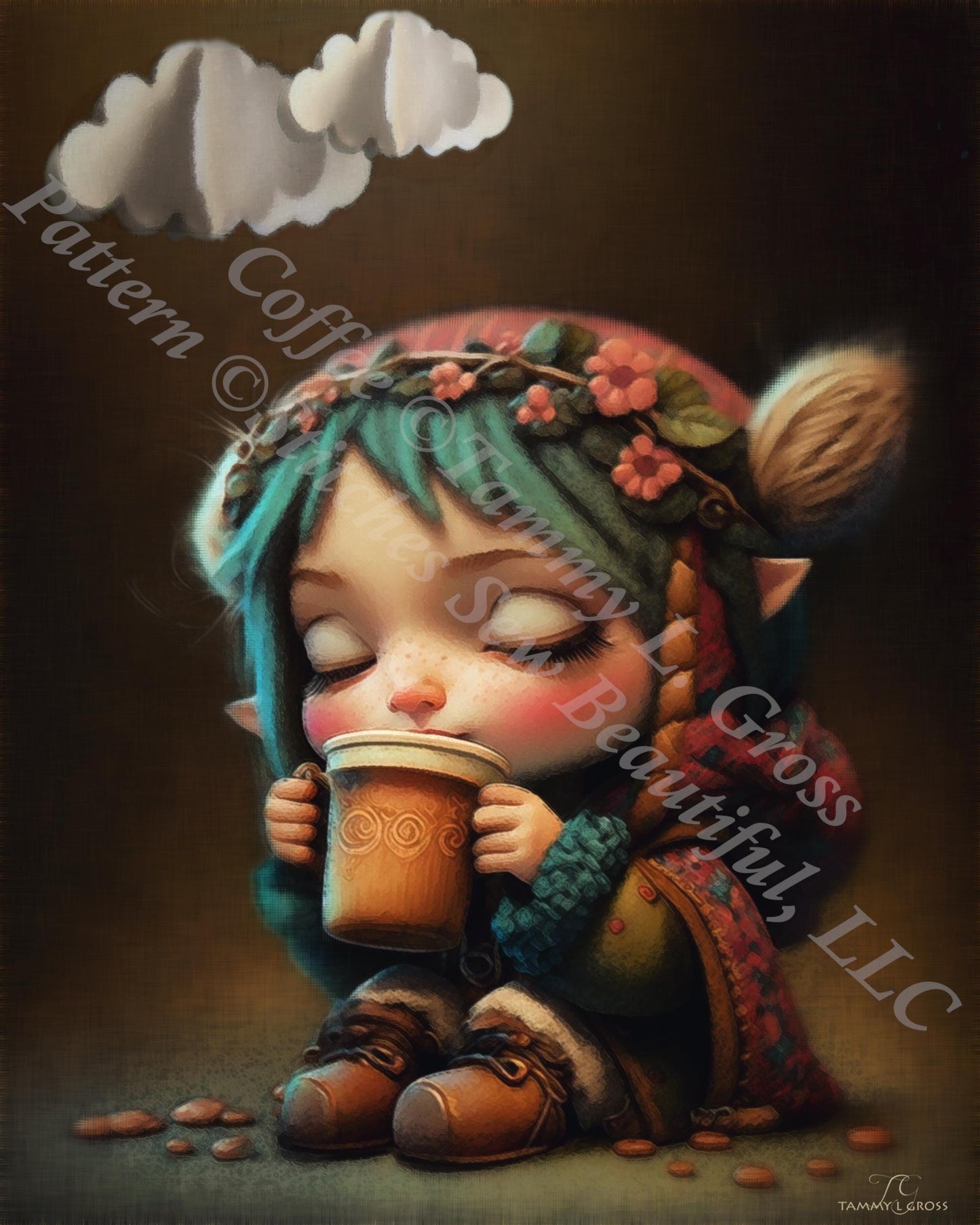 Coffee (Small) counted cross stitch pattern by Tammy L. Gross