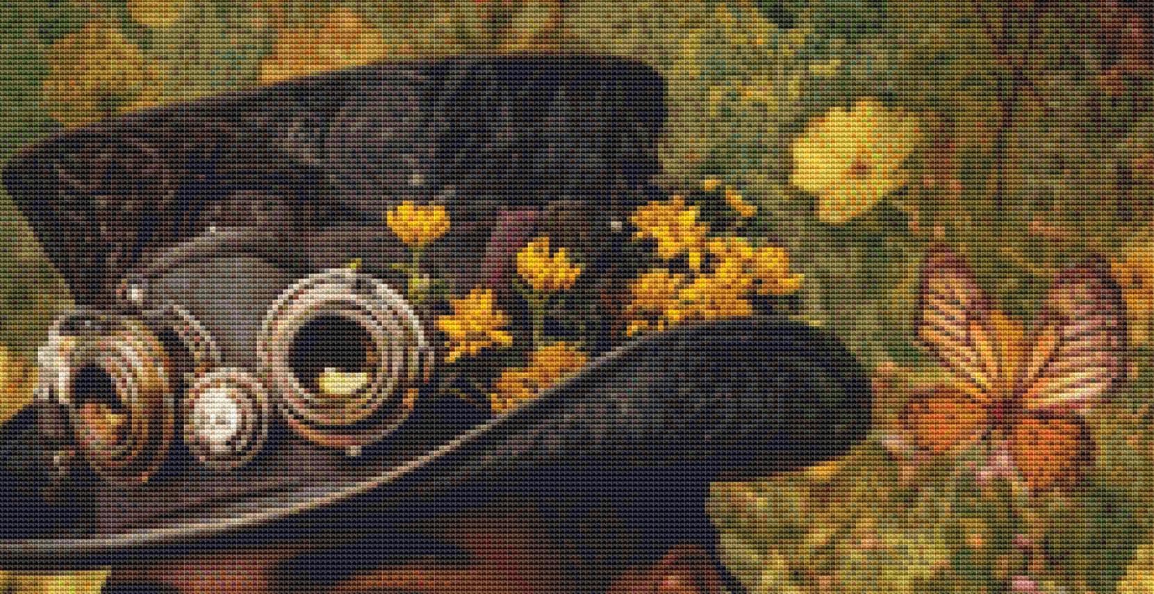 Spring Steampunk Man 1 counted cross stitch pattern by Craft and Cherish