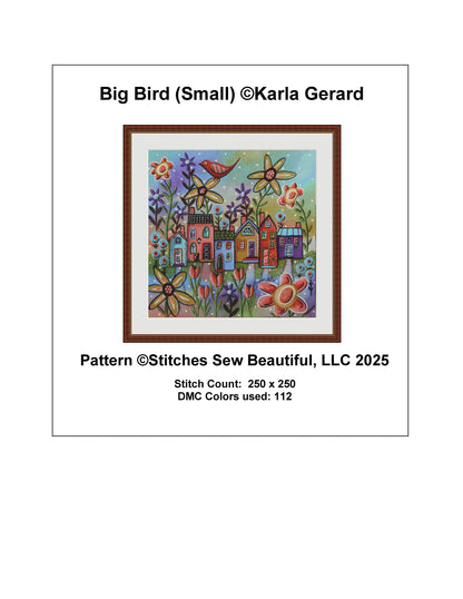 Big Bird (Small) counted cross stitch pattern by Karla Gerard