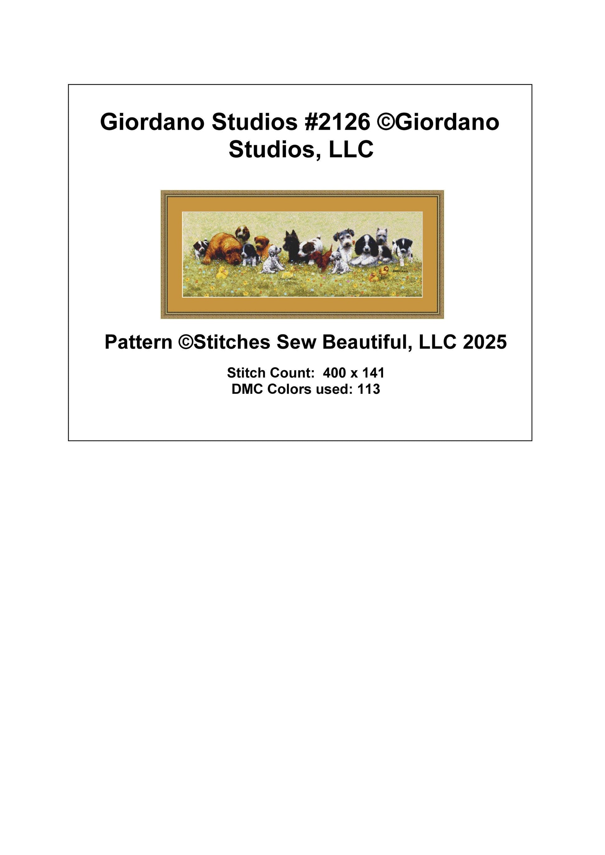 Giordano Studios 2126 counted cross stitch pattern by Giordano Studios, LLC
