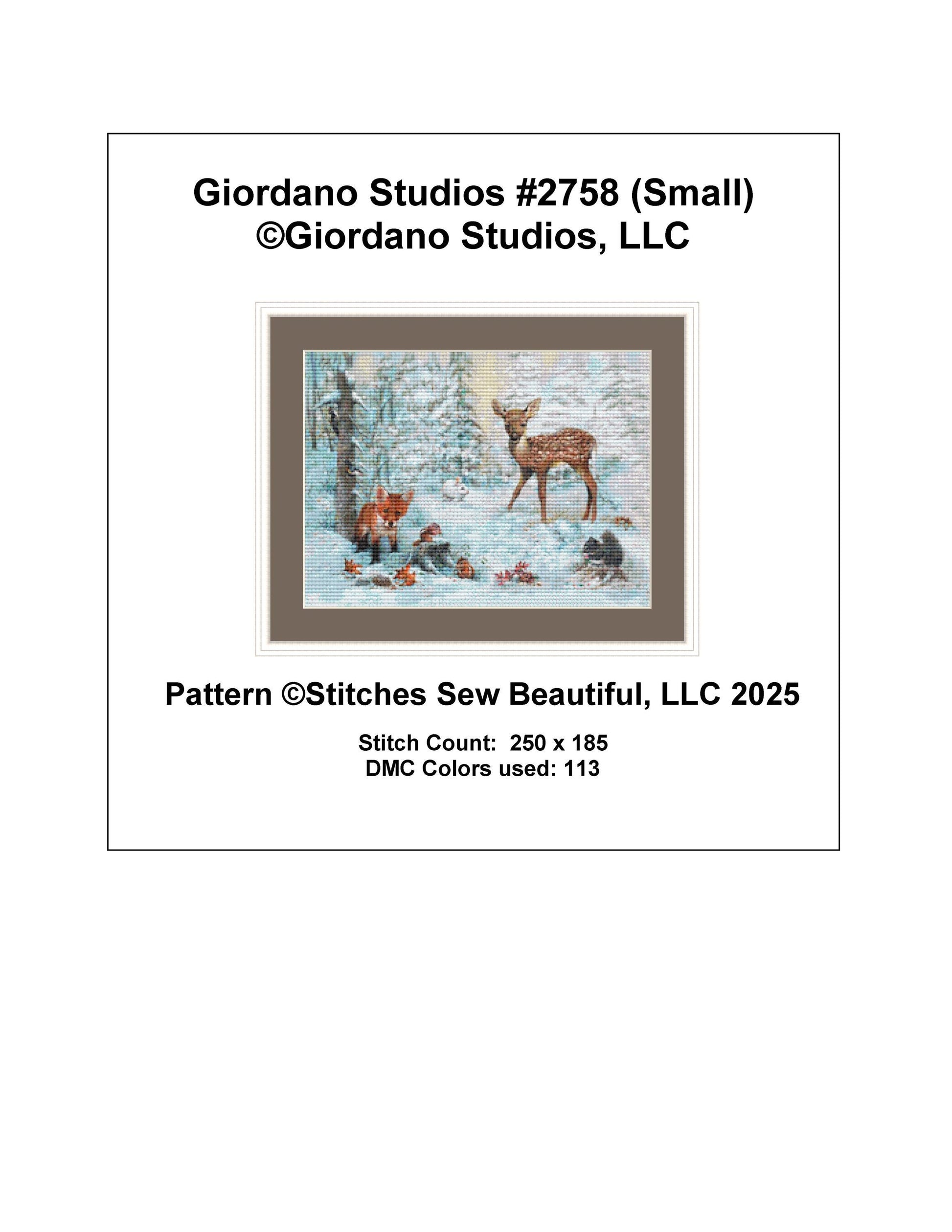 Giordano Studios 2758 (Small) counted cross stitch pattern by Giordano Studios, LLC