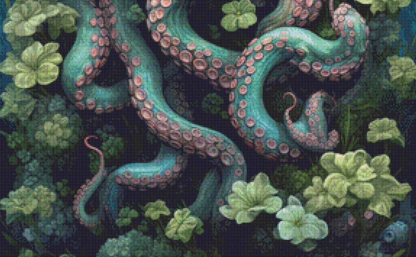 Under the Sea Octopus counted cross stitch pattern by Raven Printable Designs