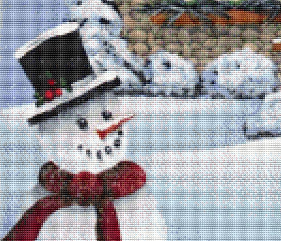 Mistletoe Cottage counted cross stitch pattern by Catherine Holman/Ansada Art Licensing Group, LLC