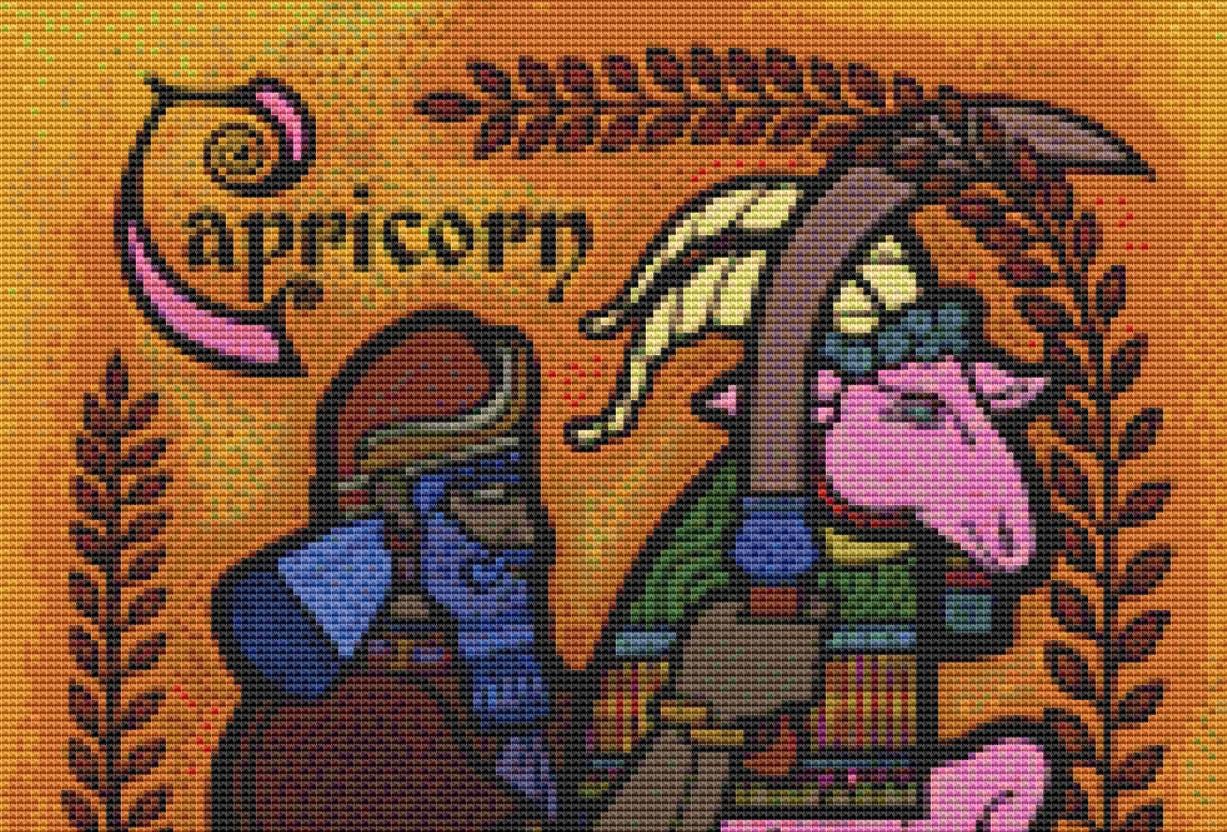 Capricorn (Small) counted cross stitch pattern by Harry Wysocki/Ansada Art Licensing Group, LLC