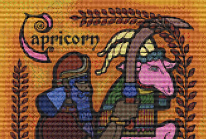 Capricorn (Small) counted cross stitch pattern by Harry Wysocki/Ansada Art Licensing Group, LLC