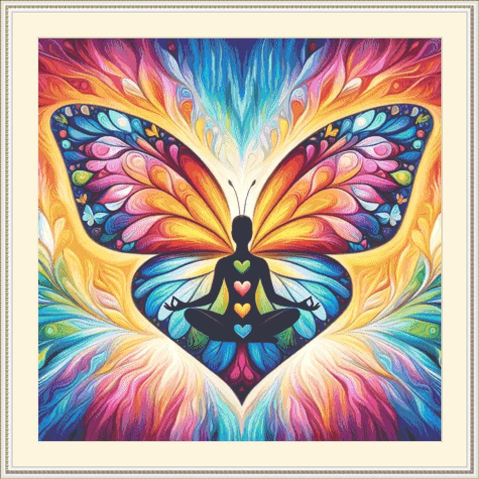 Tranquility counted cross stitch pattern by World of Love Hearts/Adrian G. Eyre