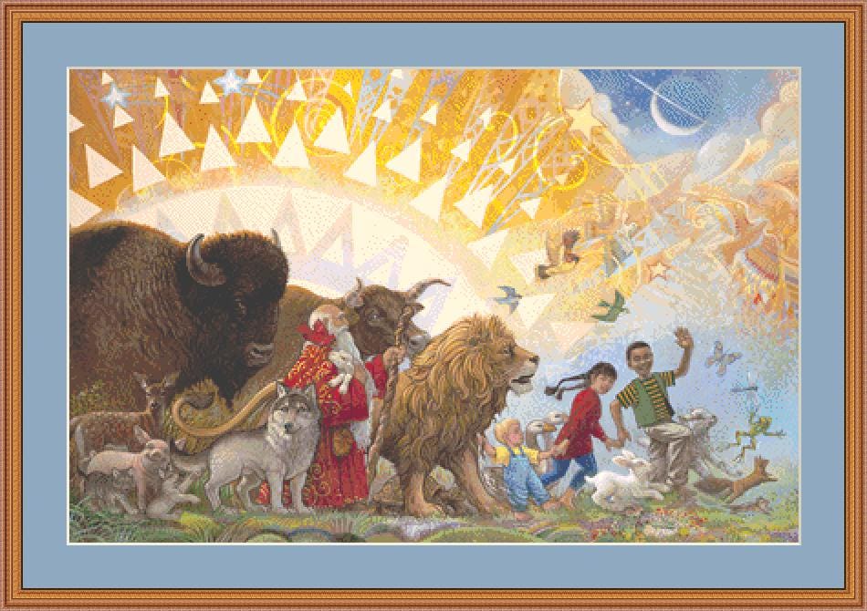 As It Is In Heaven counted cross stitch pattern by Richard Jesse Watson/Ansada Art Licensing Group, LLC