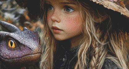 The Little Witch's Dragon counted cross stitch pattern by Serr.Kai A Quill & Ink