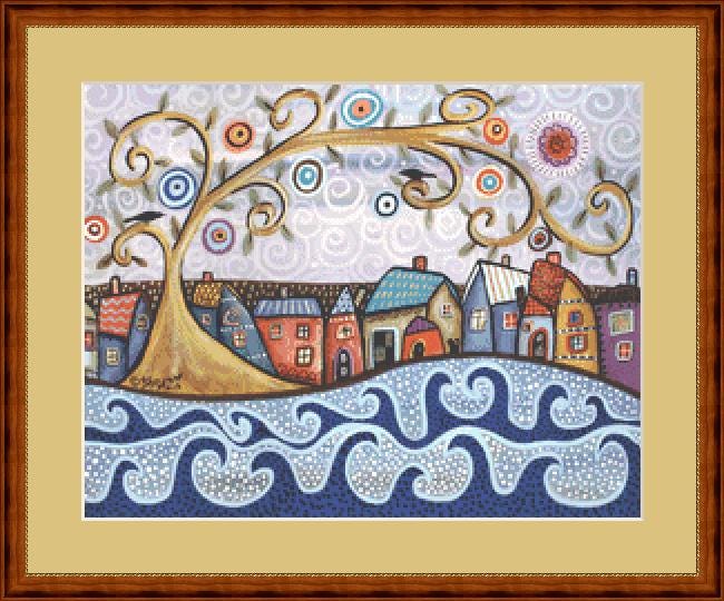 By the Sea (Small) counted cross stitch pattern by Karla Gerard