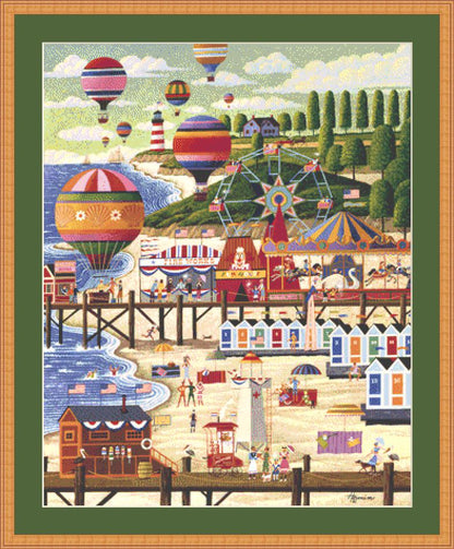 4th of July at the Beach counted cross stitch pattern by Heronim/Ansada Art Licensing Group, LLC