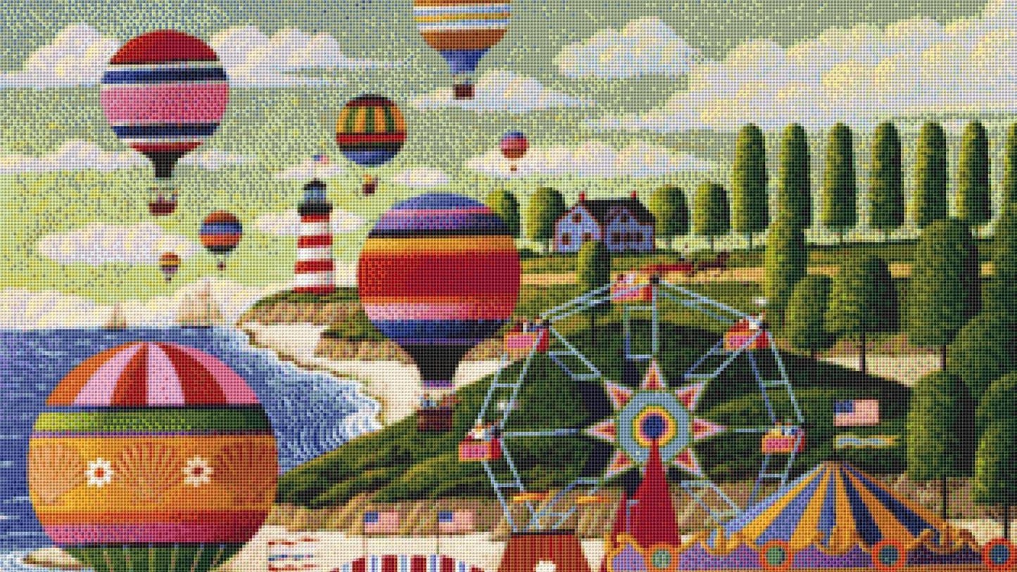 4th of July at the Beach counted cross stitch pattern by Heronim/Ansada Art Licensing Group, LLC