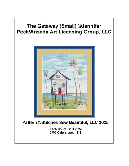 The Getaway (Small) counted cross stitch pattern by Jennifer Peck/Ansada Art Licensing Group, LLC