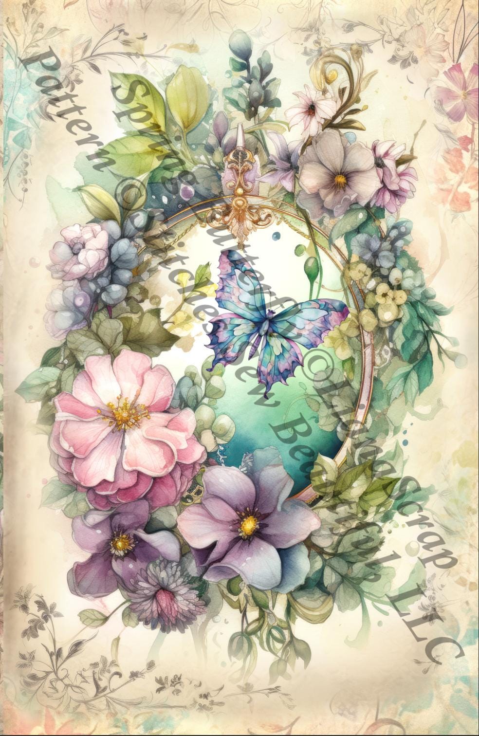 Spring Butterfly (Max Color) counted cross stitch pattern by LianaScrap