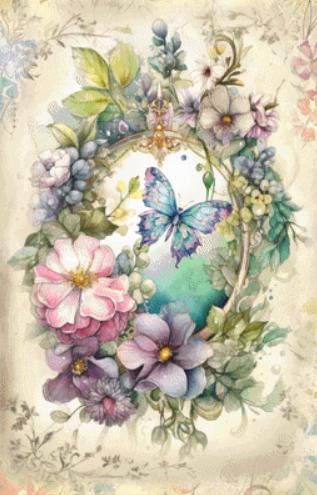 Spring Butterfly (Max Color) counted cross stitch pattern by LianaScrap
