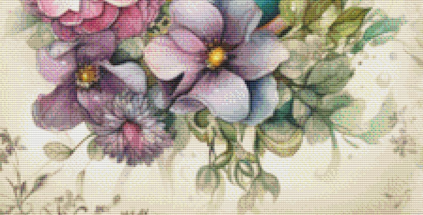 Spring Butterfly (Max Color) counted cross stitch pattern by LianaScrap