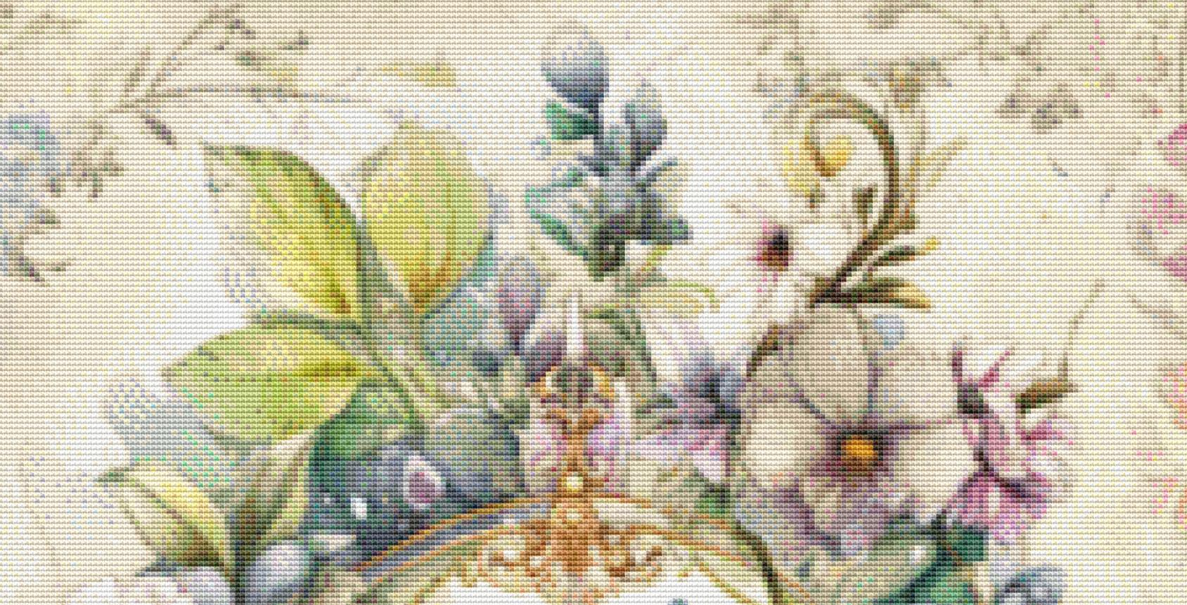 Spring Butterfly (Max Color) counted cross stitch pattern by LianaScrap