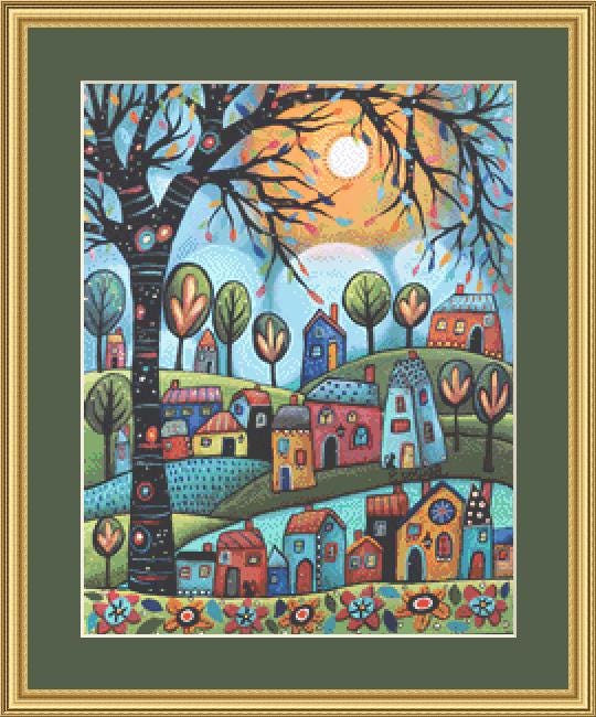 Teal Beauty (Small) counted cross stitch pattern by Karal Gerard
