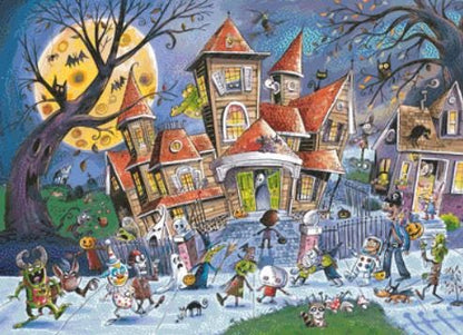Doodle Town-Haunted House counted cross stitch pattern by Cobble Hill Puzzle Company/Ansada Art Licensing Group, LLC