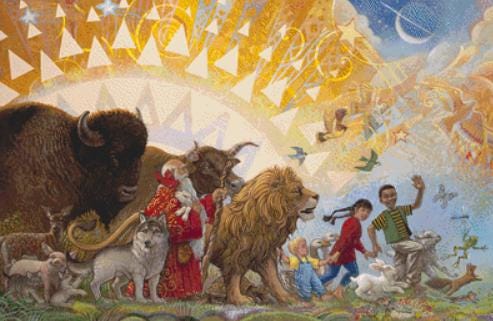 As It Is In Heaven counted cross stitch pattern by Richard Jesse Watson/Ansada Art Licensing Group, LLC