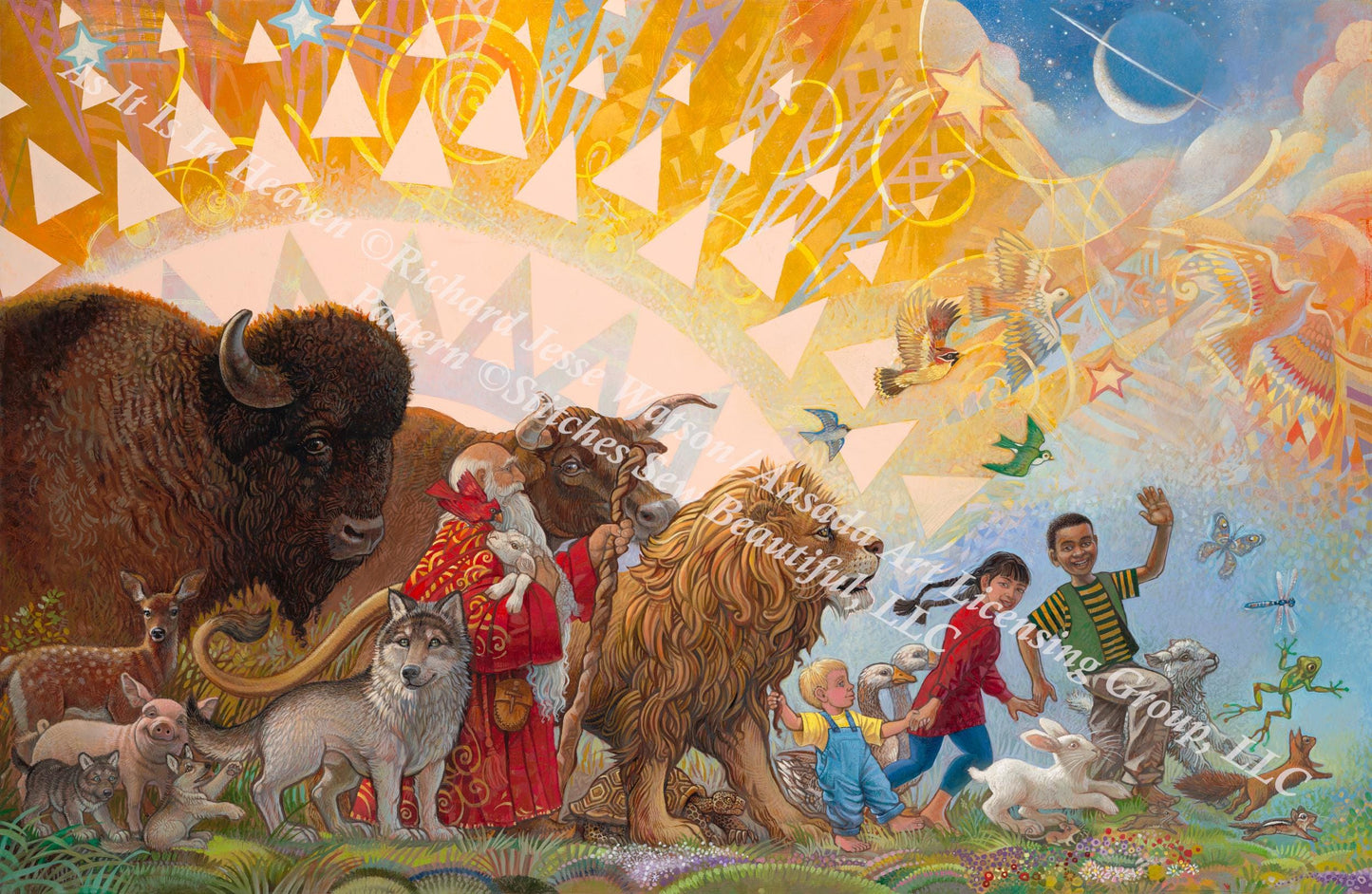 As It Is In Heaven counted cross stitch pattern by Richard Jesse Watson/Ansada Art Licensing Group, LLC