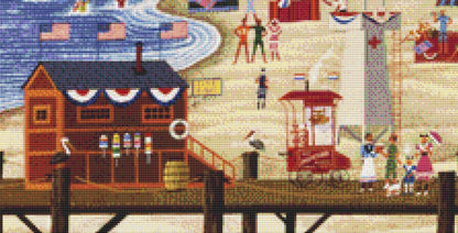 4th of July at the Beach counted cross stitch pattern by Heronim/Ansada Art Licensing Group, LLC
