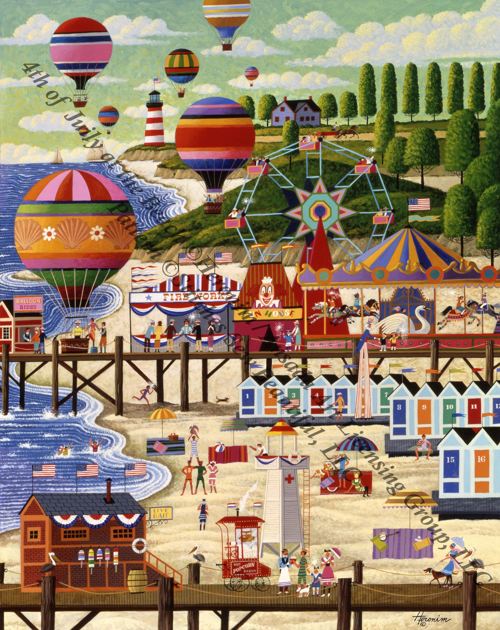 4th of July at the Beach counted cross stitch pattern by Heronim/Ansada Art Licensing Group, LLC