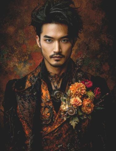 Spring Steampunk Man 2 counted cross stitch pattern by Craft and Cherish