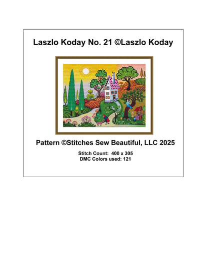 Laszlo Koday No 21 counted cross stitch pattern by Laszlo Koday