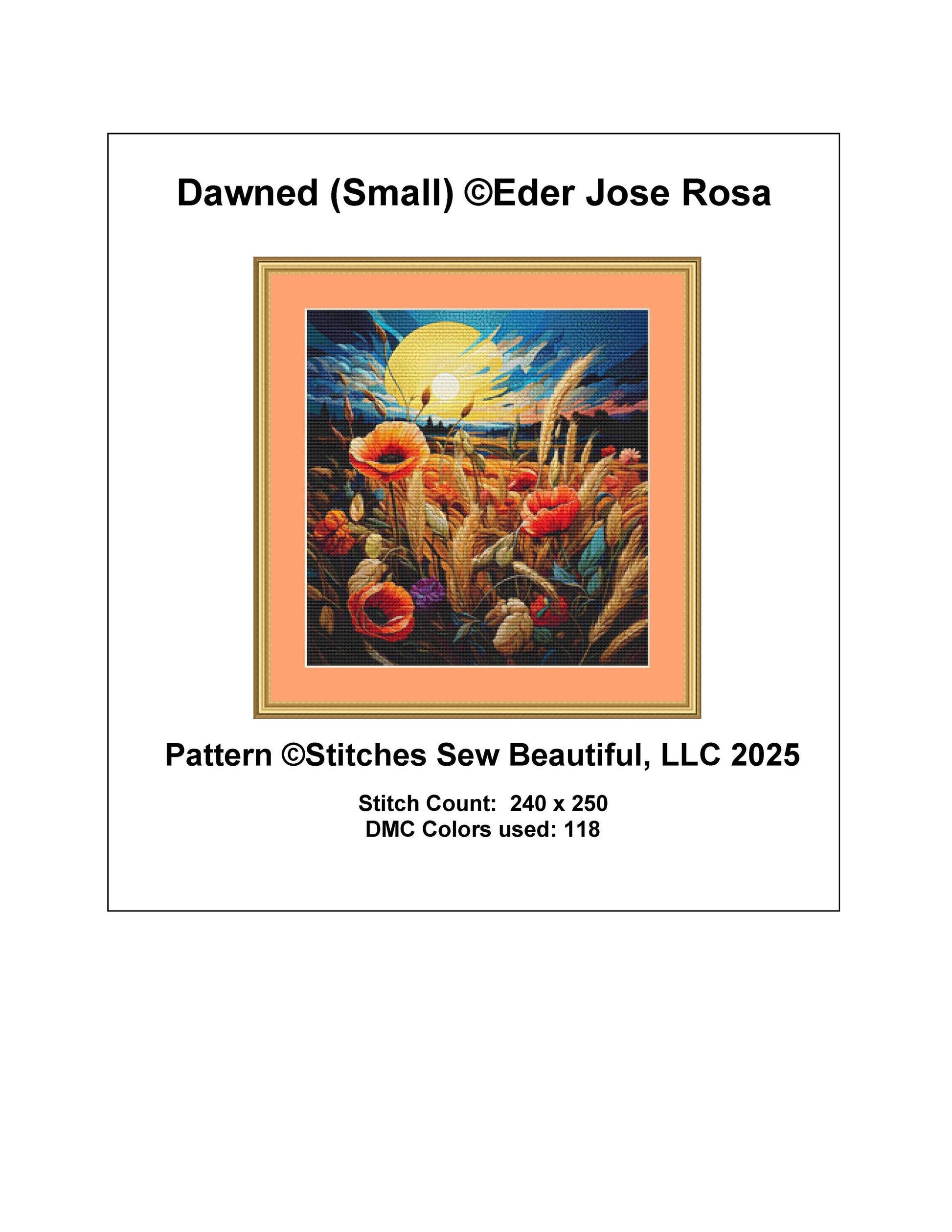 Dawned (Small) counted cross stitch pattern by Eder Jose Rosa