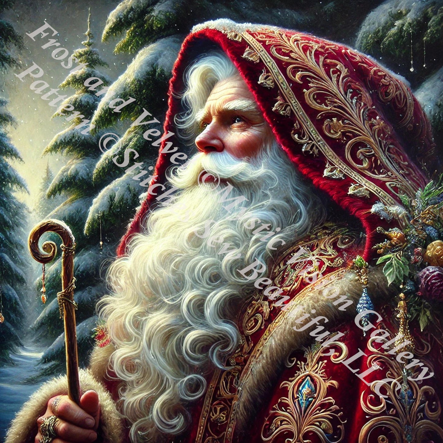 Frost and Velvet counted cross stitch pattern by Mystic Vision Gallery