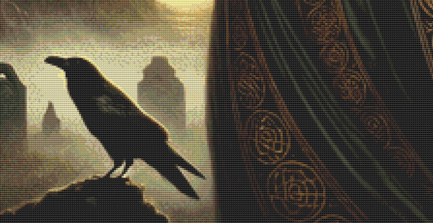 The Morrigan counted cross stitch pattern by Mystic Vision Gallery