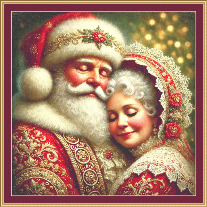 Santa and Mrs. Claus (Max Size/Color) counted cross stitch pattern by Mystic Vision Gallery