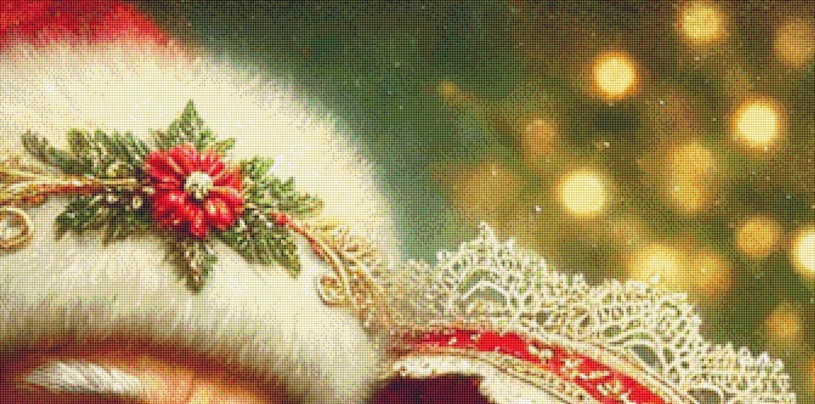 Santa and Mrs. Claus (Max Size/Color) counted cross stitch pattern by Mystic Vision Gallery
