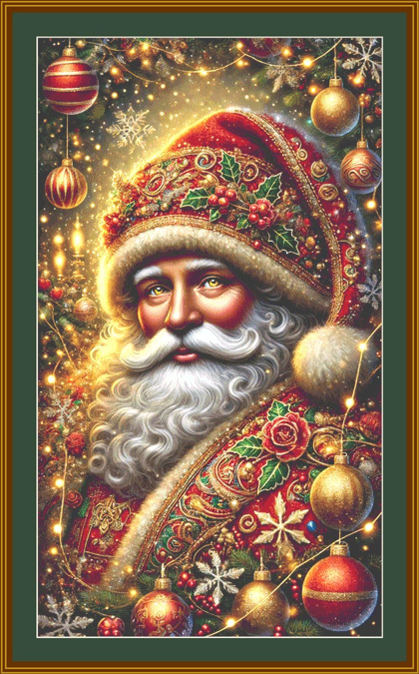 Kris Kringle (Max Size/Color) counted cross stitch pattern by Eder Jose Rosa