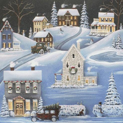 Village of Winterset counted cross stitch pattern by Catherine Holman/Ansada Art Licensing Group, LLC