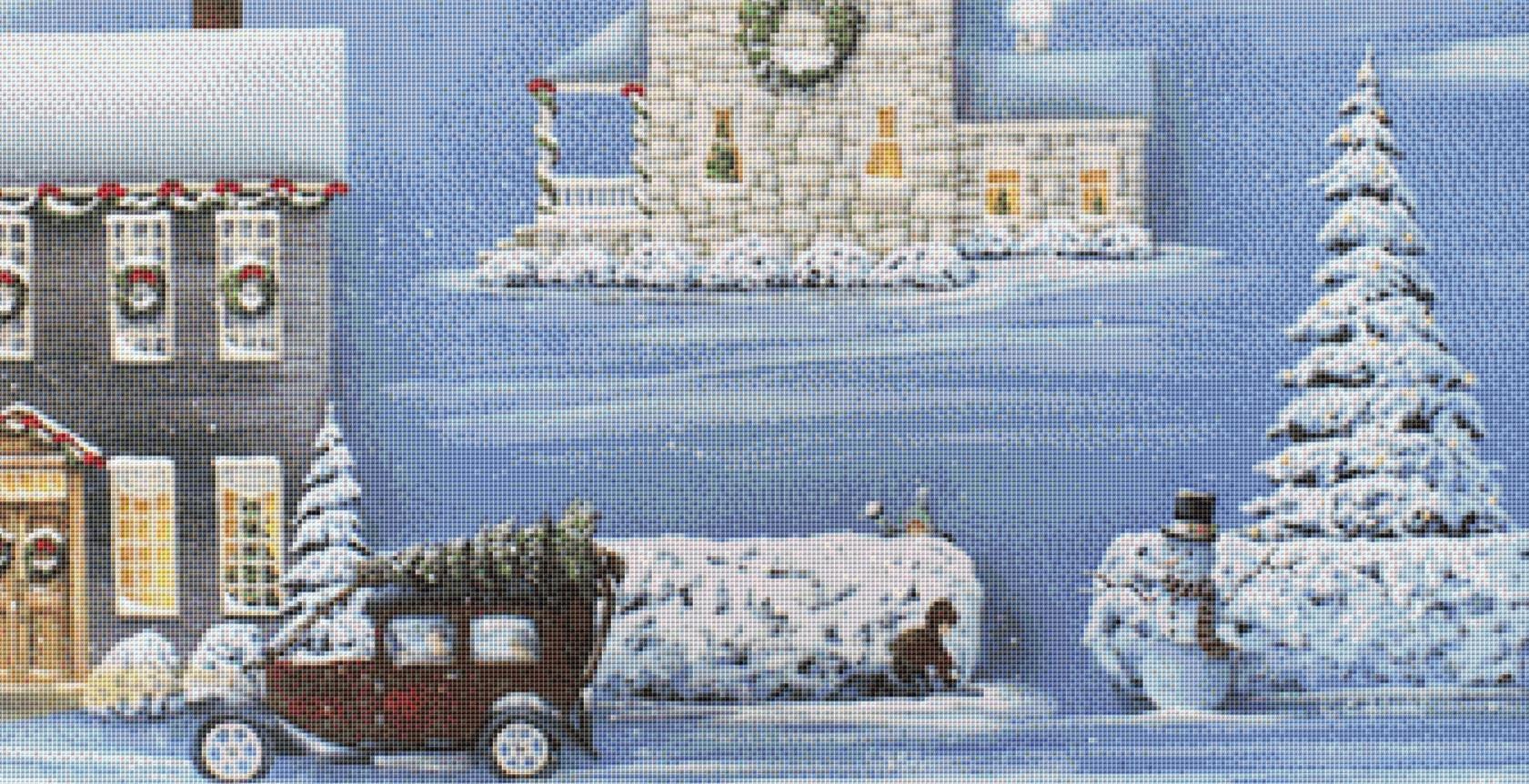 Village of Winterset counted cross stitch pattern by Catherine Holman/Ansada Art Licensing Group, LLC