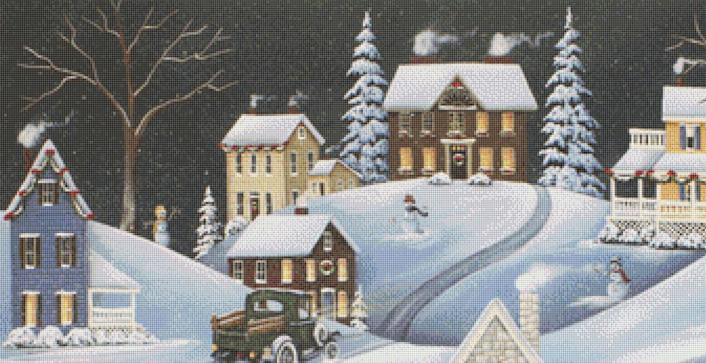 Village of Winterset counted cross stitch pattern by Catherine Holman/Ansada Art Licensing Group, LLC