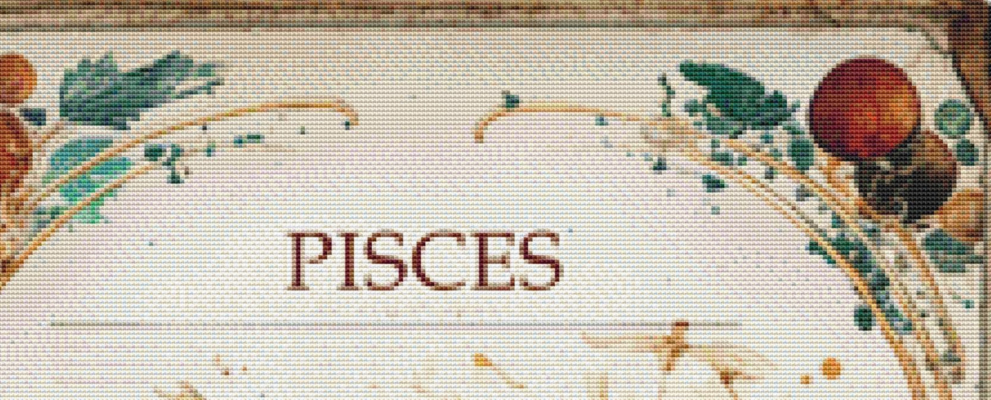 Zodiac - Pisces counted cross stitch pattern by Sharm Studio