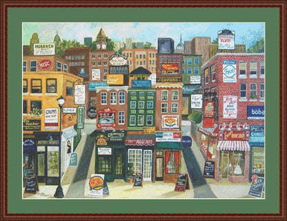 Hoboken Medley counted cross stitch pattern by Gwendolyn McShepard/Ansada Art Licensing Group, LLC