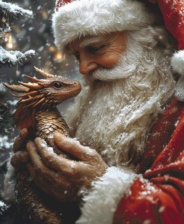 Santa's Gift (Max Size/Color) counted cross stitch pattern by Serr.Kai A Quill & Ink